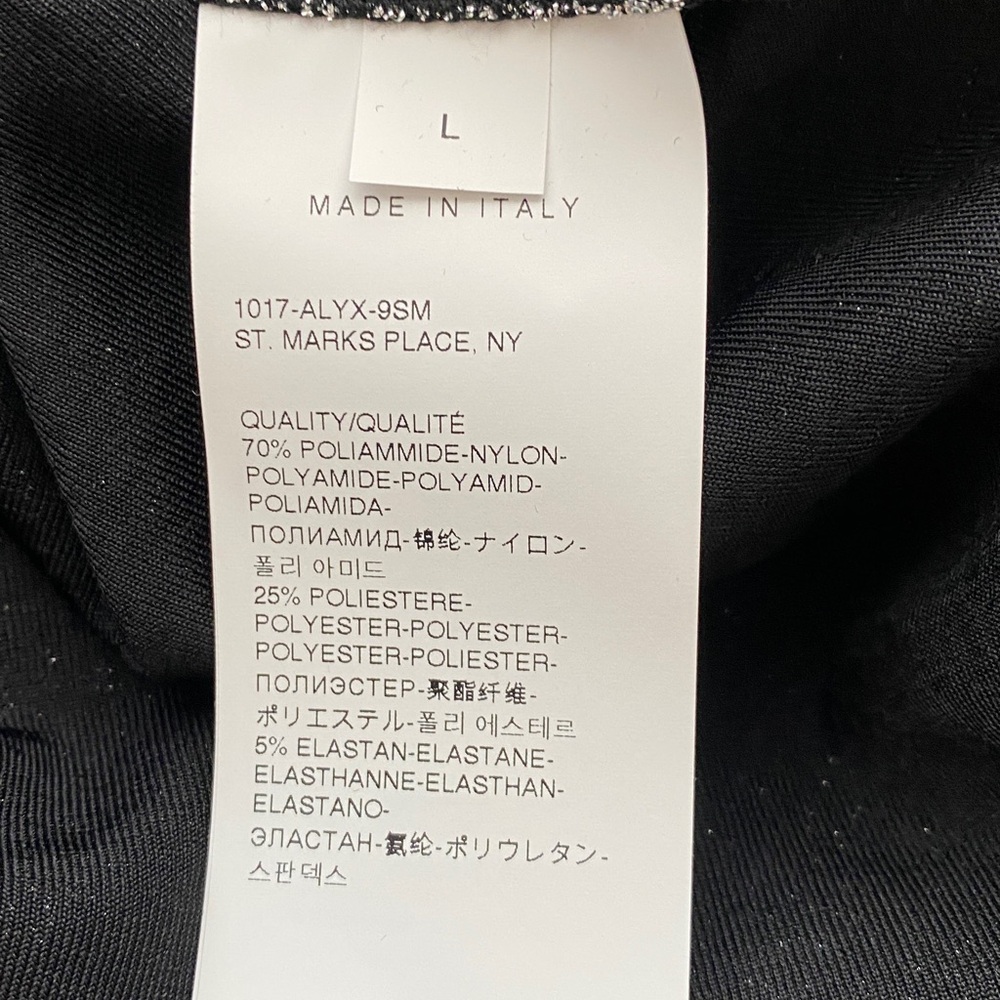 1017 ALYX 9SM Shimmer High Neck Top Size Large NWT - Picture 8 of 8